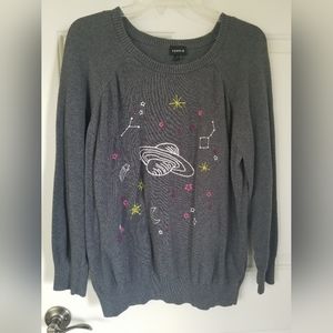 Torrid Grey Women's Plus Space Sweater (1X)